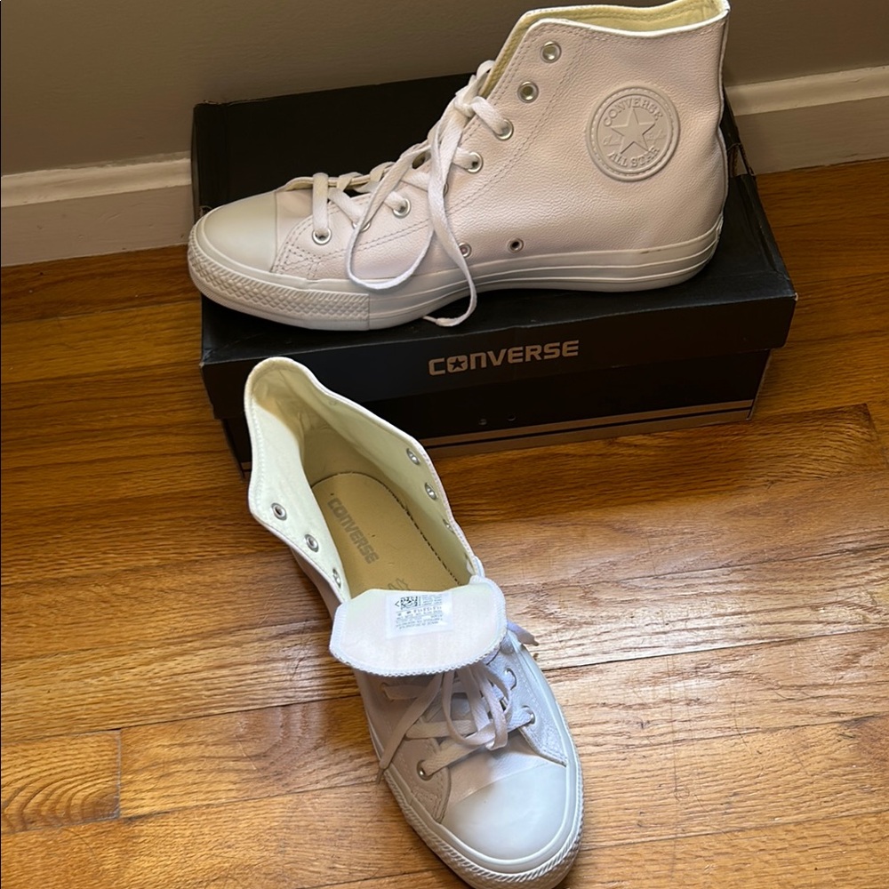Converse All-Star White High-Tops - Picture 3 of 3